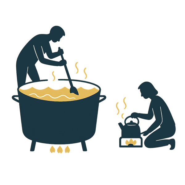  Don’t boil the ocean, its slower and takes way more energy. 